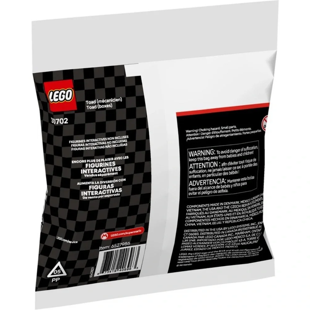 New LEGO Super Mario Kart Toad Pit Crew Set 30702 Polybag 39 Pieces Nintendo